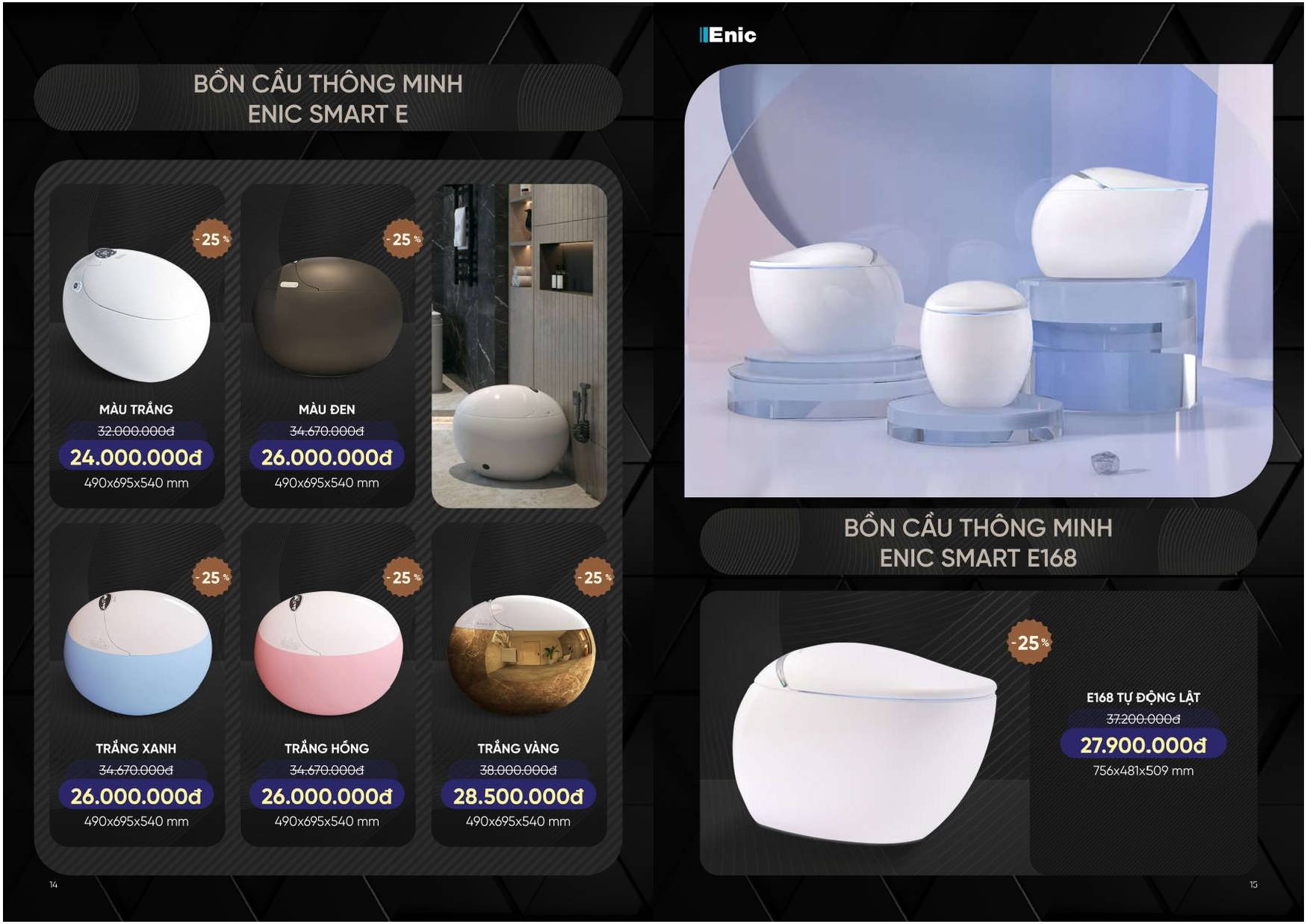 Bảng giá và Catalogue Thiết bị vệ sinh thông minh ENIC /Page 7